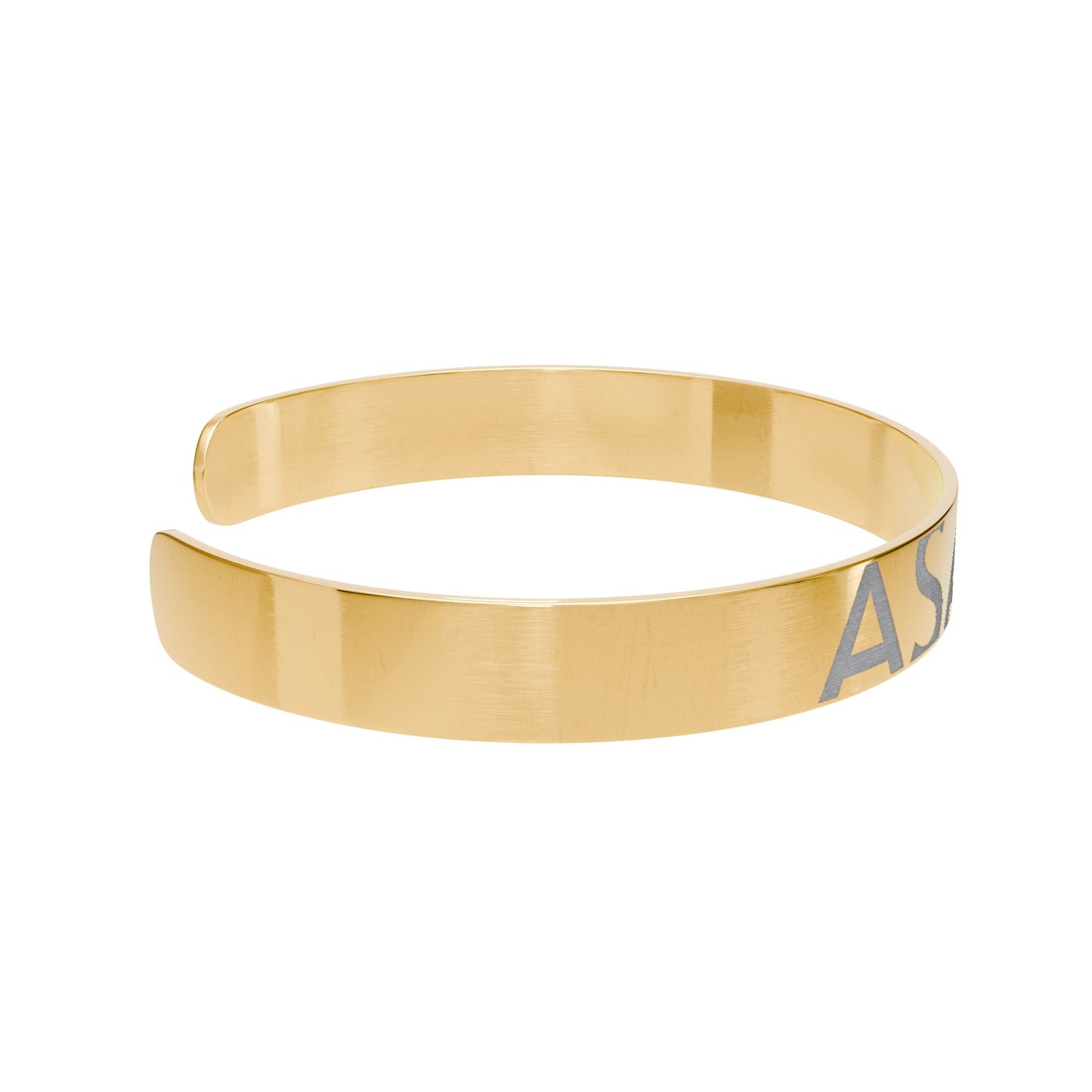 Engraved Name Cuff Bracelet | Personalized Gold Metal Cuff