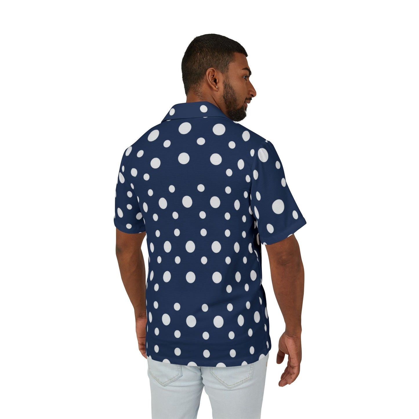 Blue men’s linen shirt