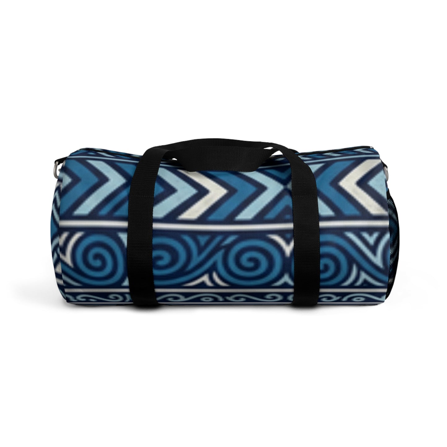 Blue Tribal Wave Duffel Bag - Nautical Polynesian Gym & Travel Bag