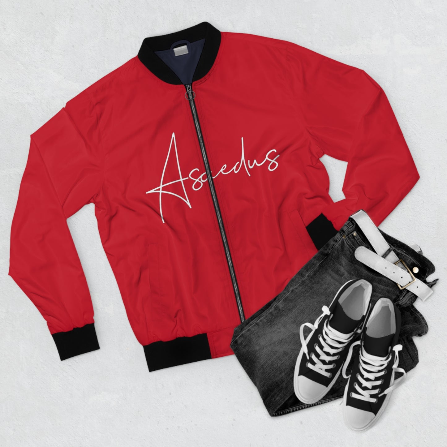 Artsy text Bomber Jacket