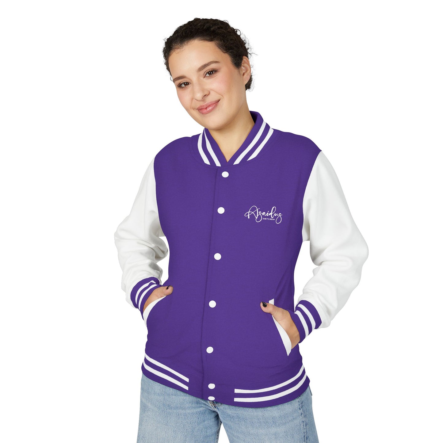 Letterman Jacket — "Asailous" Script Logo Varsity Jacket