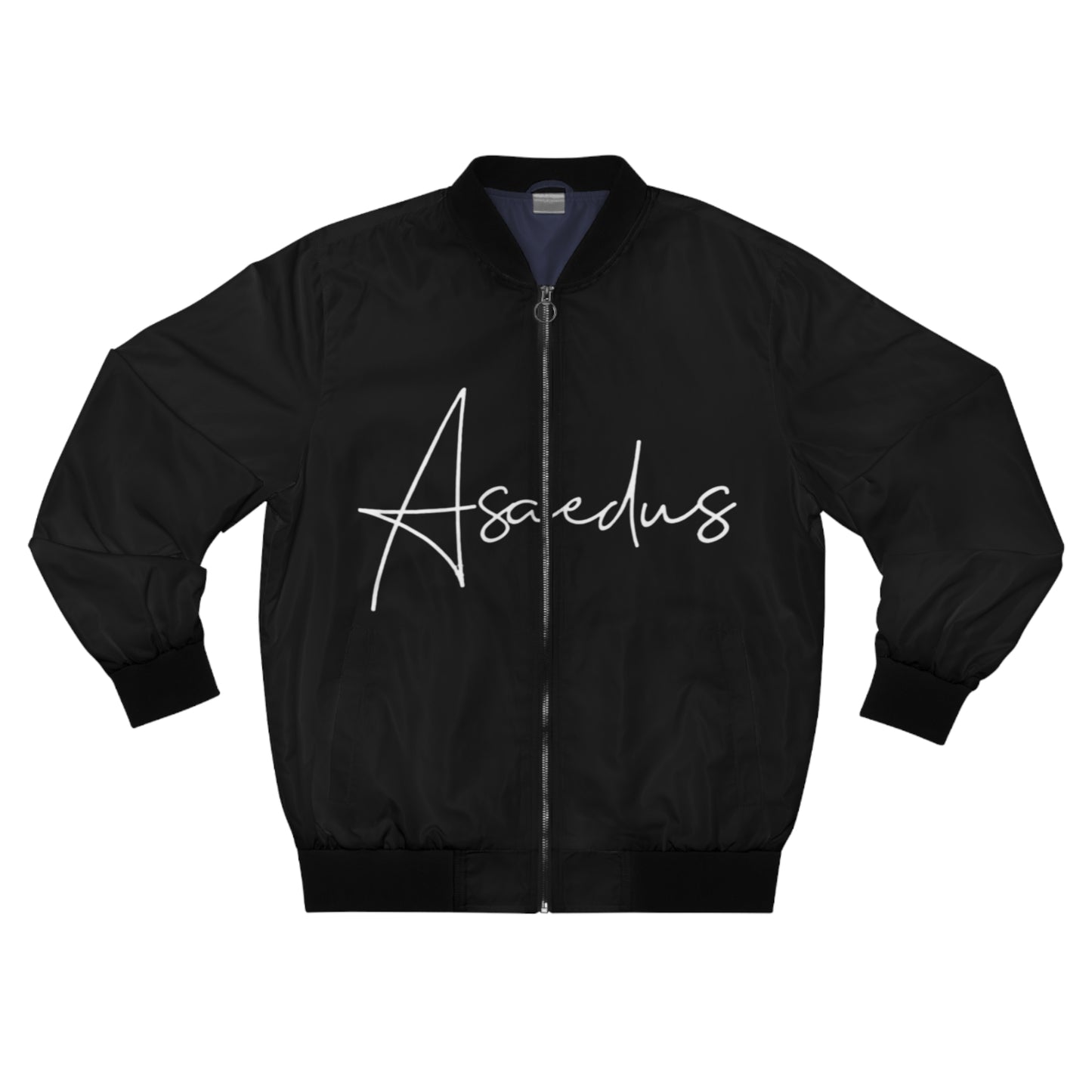 Artistic Text Bomber Jacket