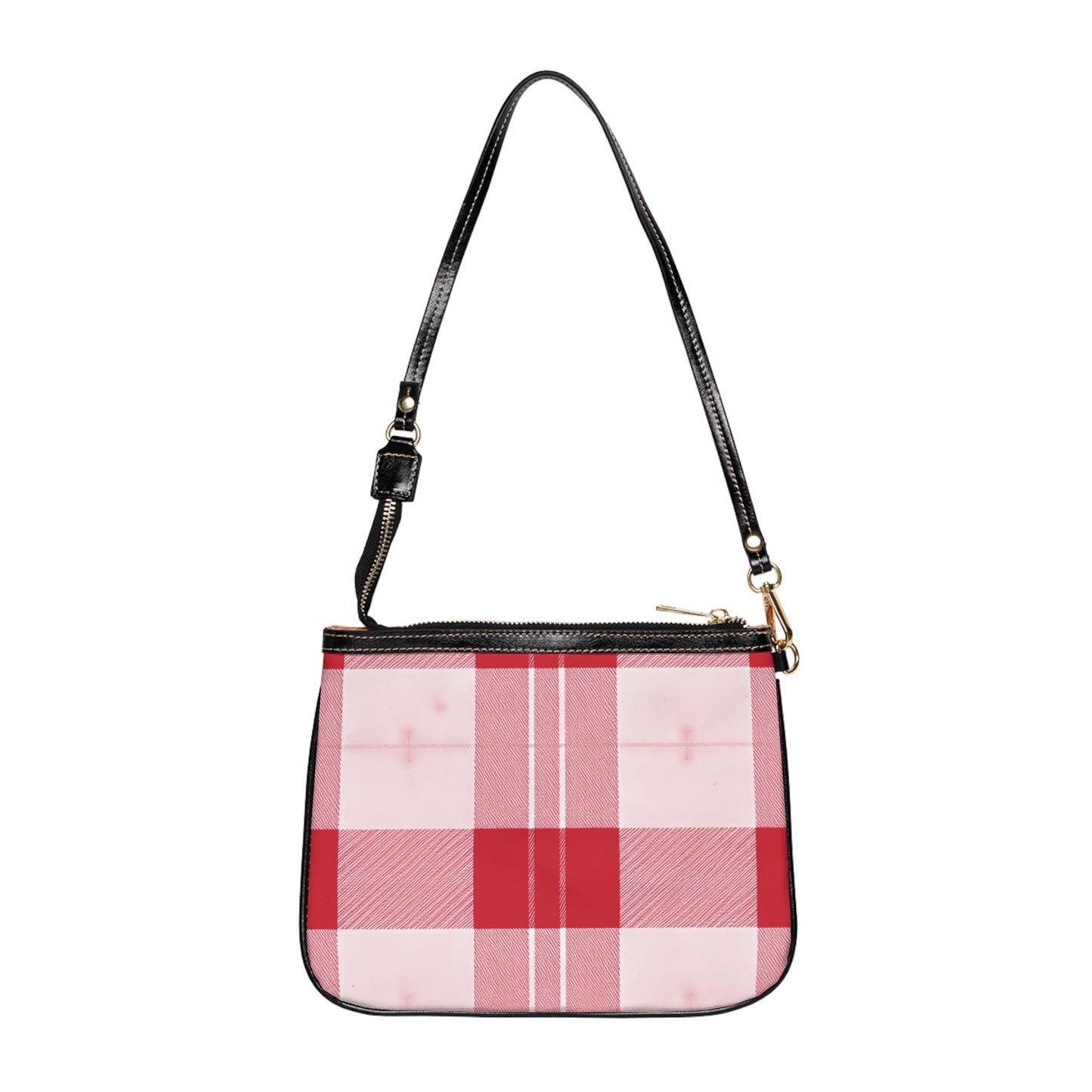 Black White Plaid Small Shoulder Bag | Check Pattern Purse