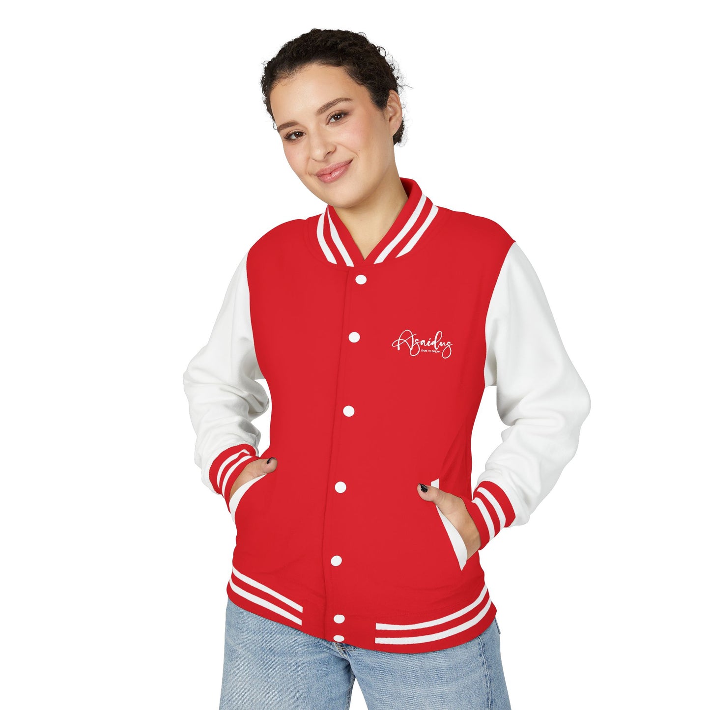 Letterman Jacket — "Asailous" Script Logo Varsity Jacket