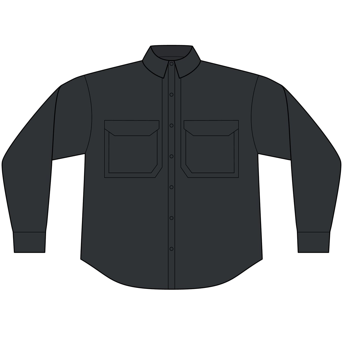 Tactical Button-Up Shirt | Long Sleeve Work Shirt, Military Style