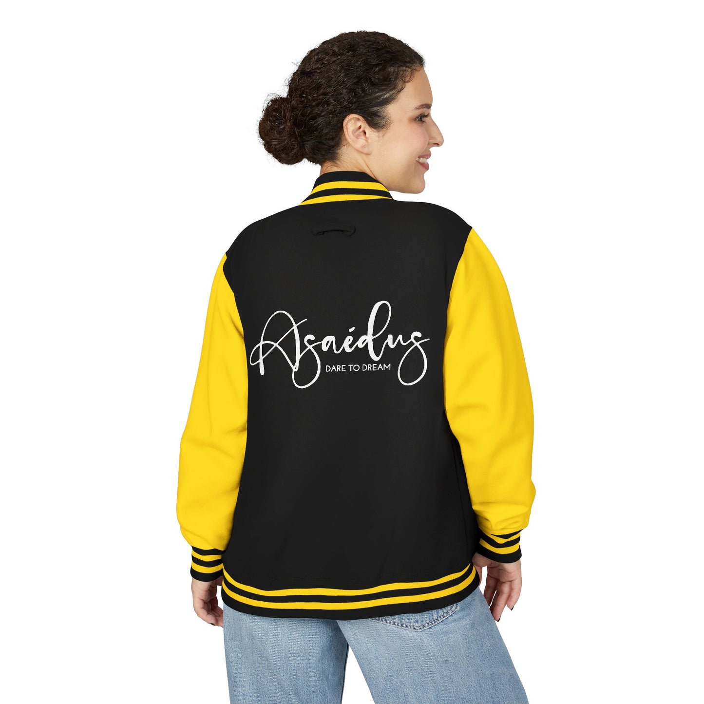 Letterman Jacket — "Asailous" Script Logo Varsity Jacket