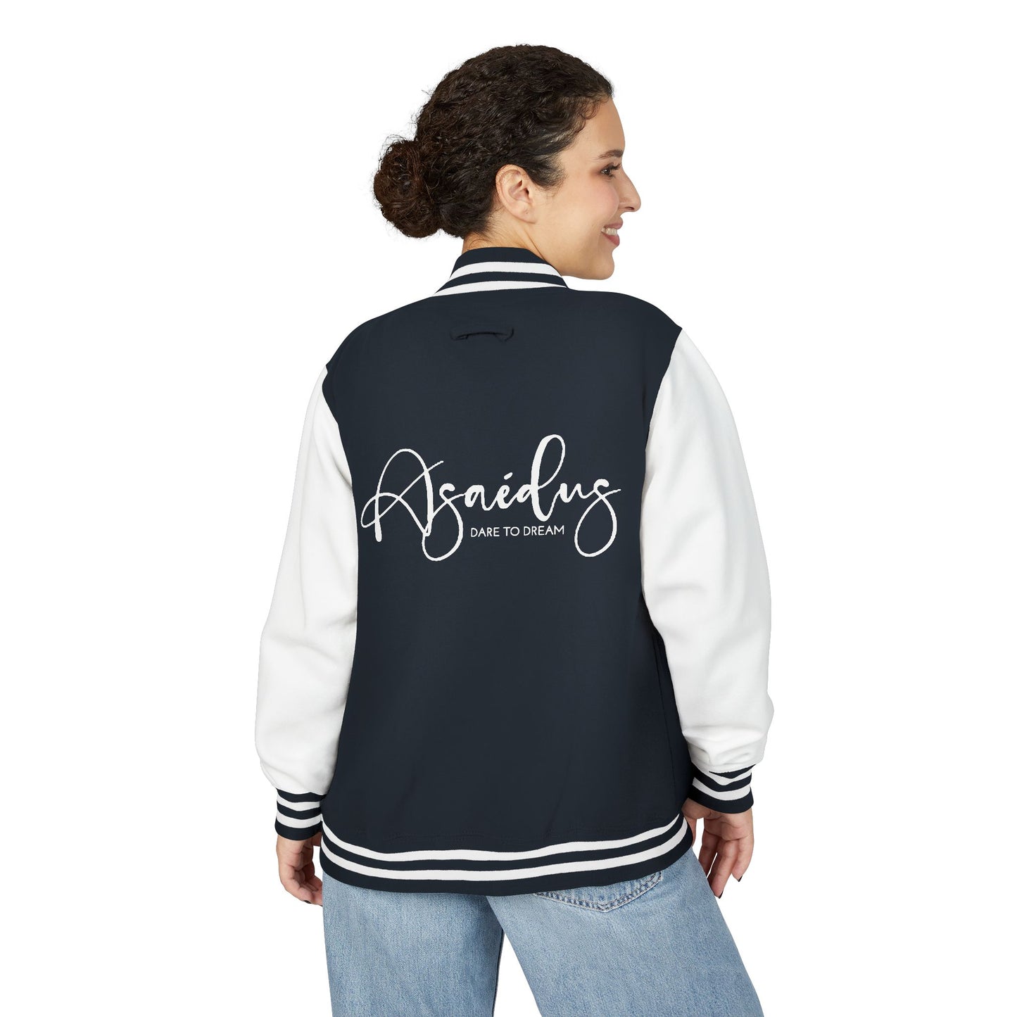 Letterman Jacket — "Asailous" Script Logo Varsity Jacket