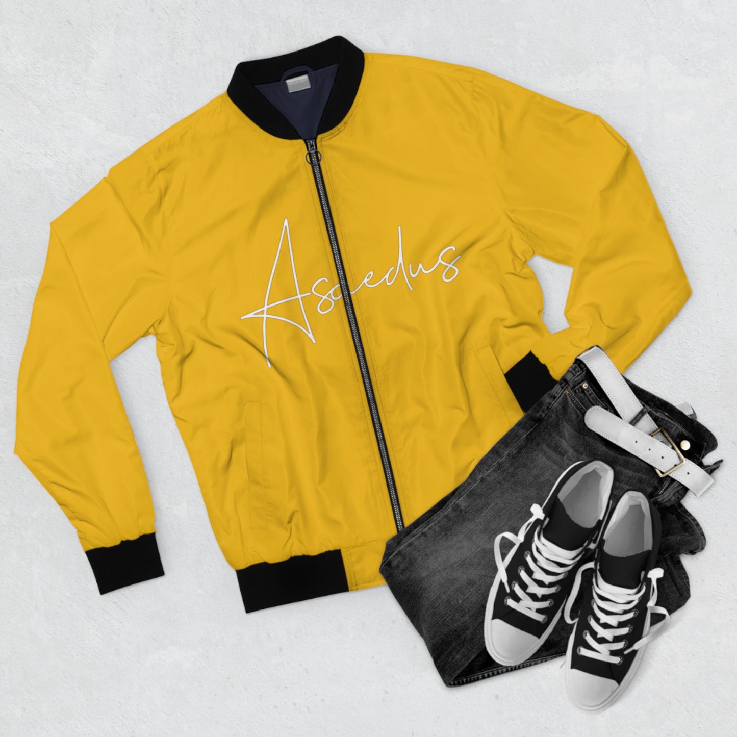 Artistic  text Bomber Jacket