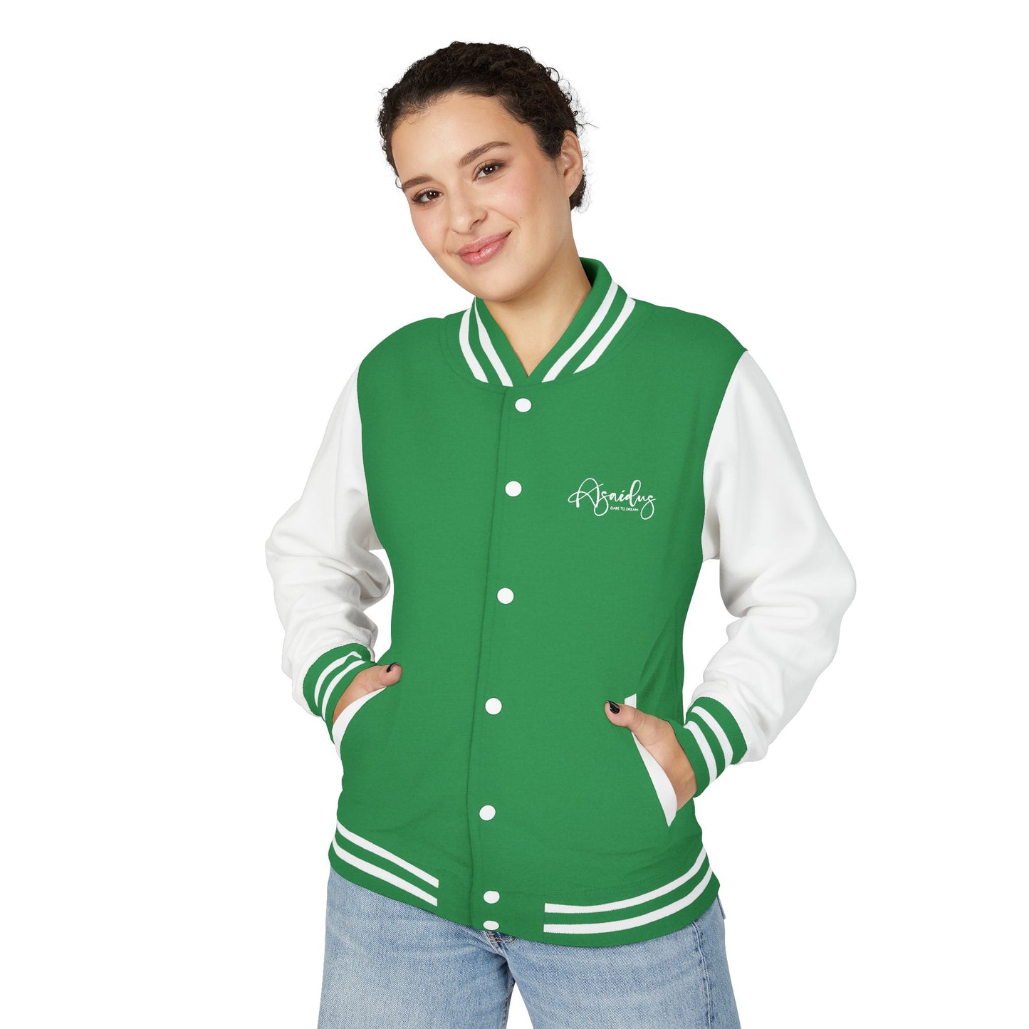 Letterman Jacket — "Asailous" Script Logo Varsity Jacket
