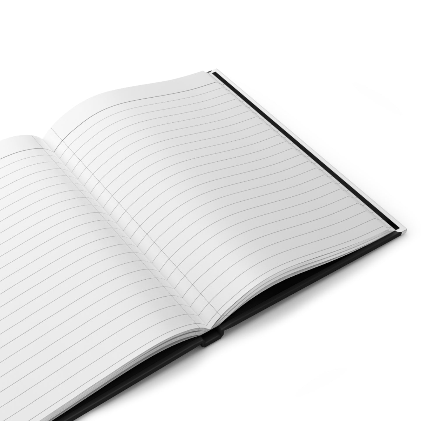 Hardcover Journal — Minimal Black 'Asa Deus' Typography Notebook