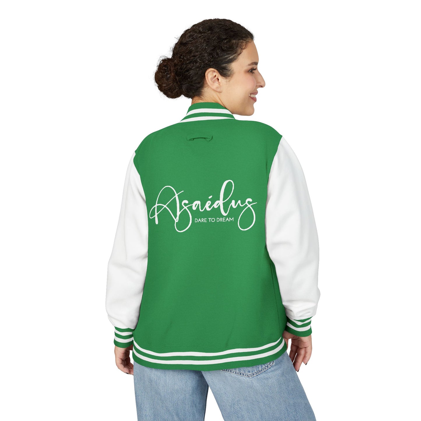 Letterman Jacket — "Asailous" Script Logo Varsity Jacket