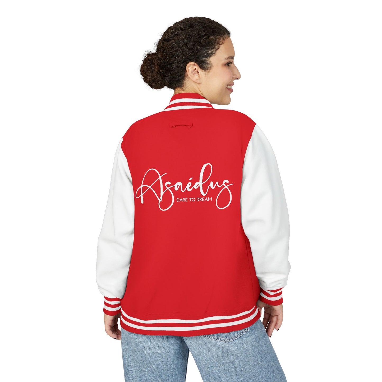 Letterman Jacket — "Asailous" Script Logo Varsity Jacket