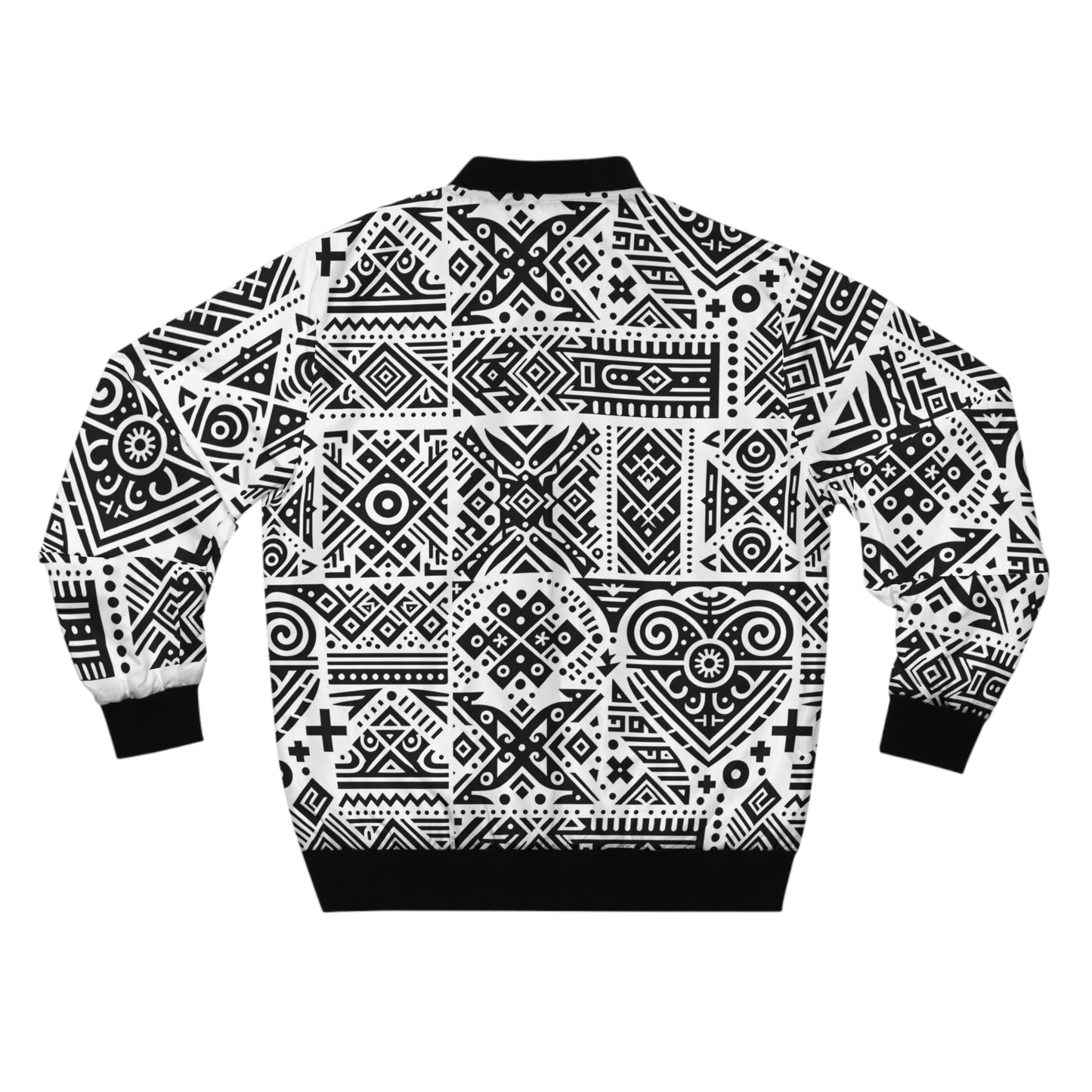 kente/geometric bomber jacket