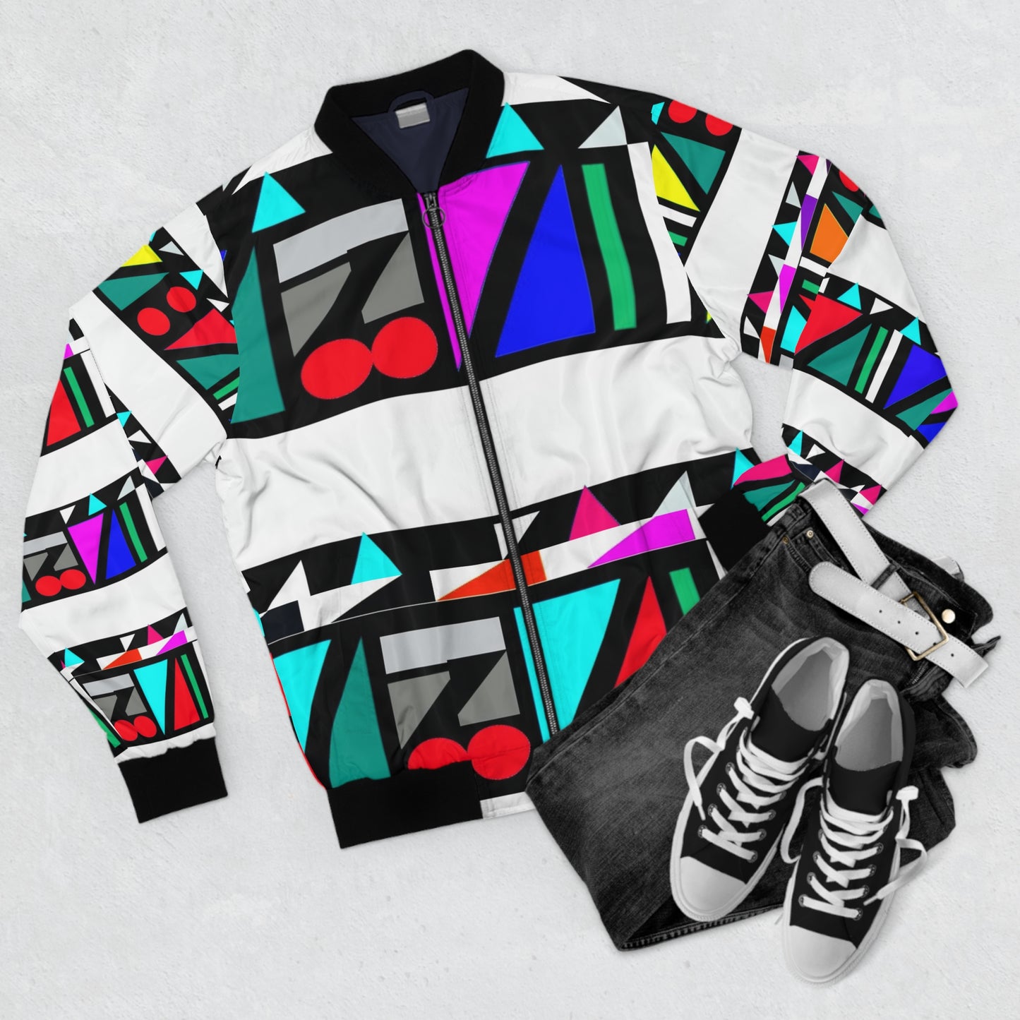 Colorful Ankara bomber jacket