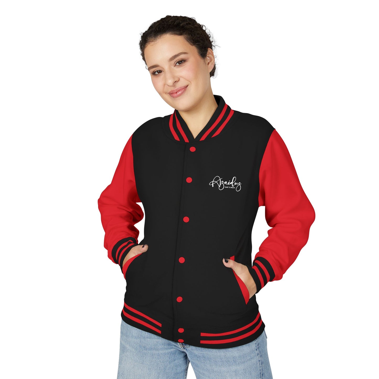 Letterman Jacket — "Asailous" Script Logo Varsity Jacket