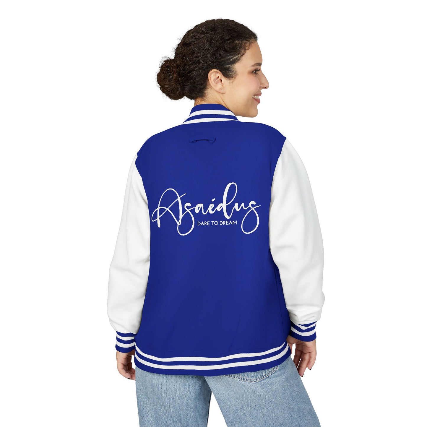 Letterman Jacket — "Asailous" Script Logo Varsity Jacket