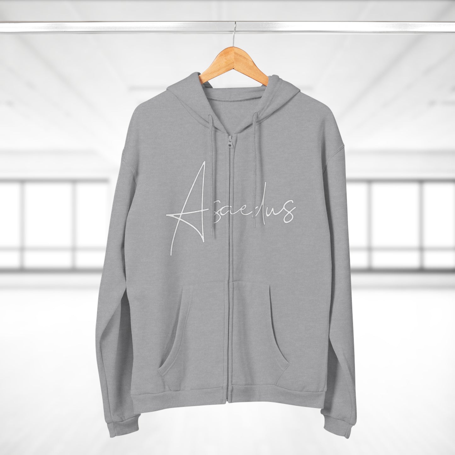 simple Unisex Hooded Zip Sweatshirt