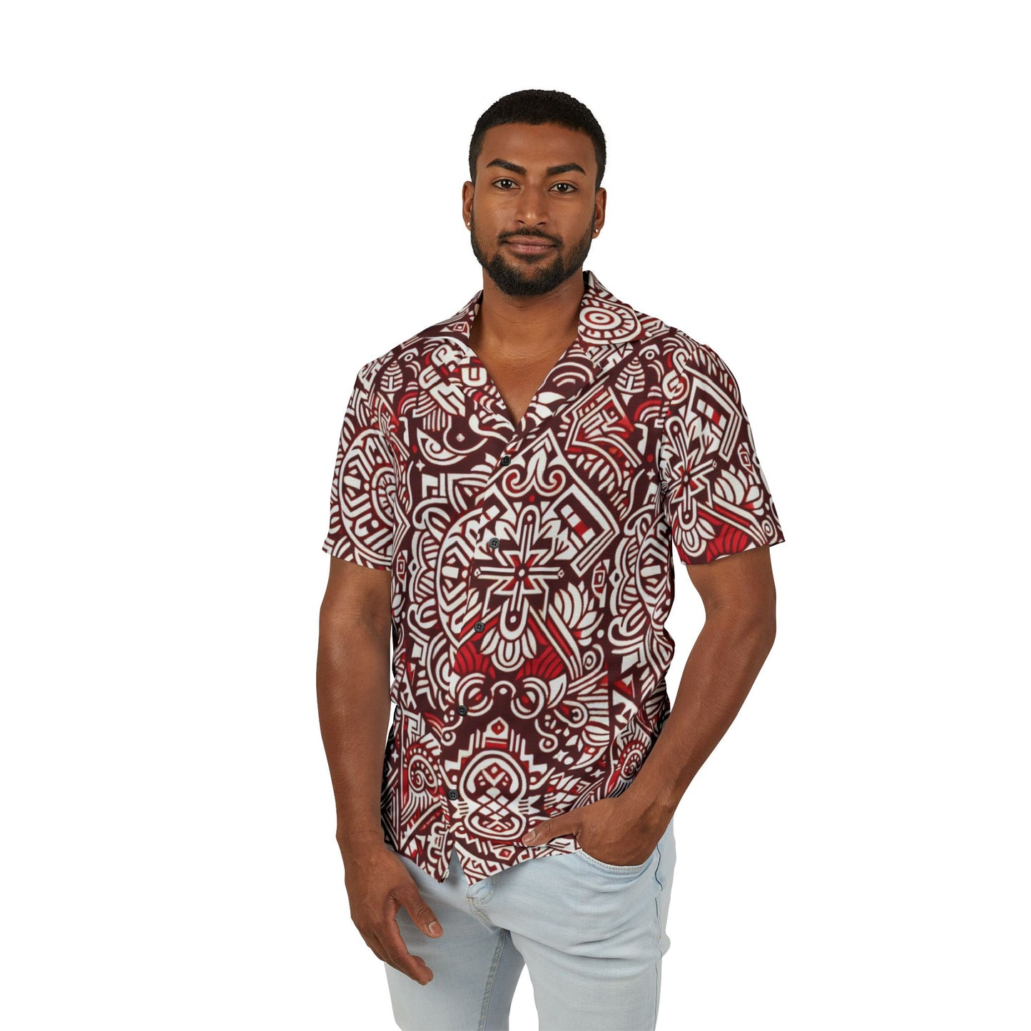 T-Shirt for Creative Minds - Men's Hawaiian Camp Shirt Design
