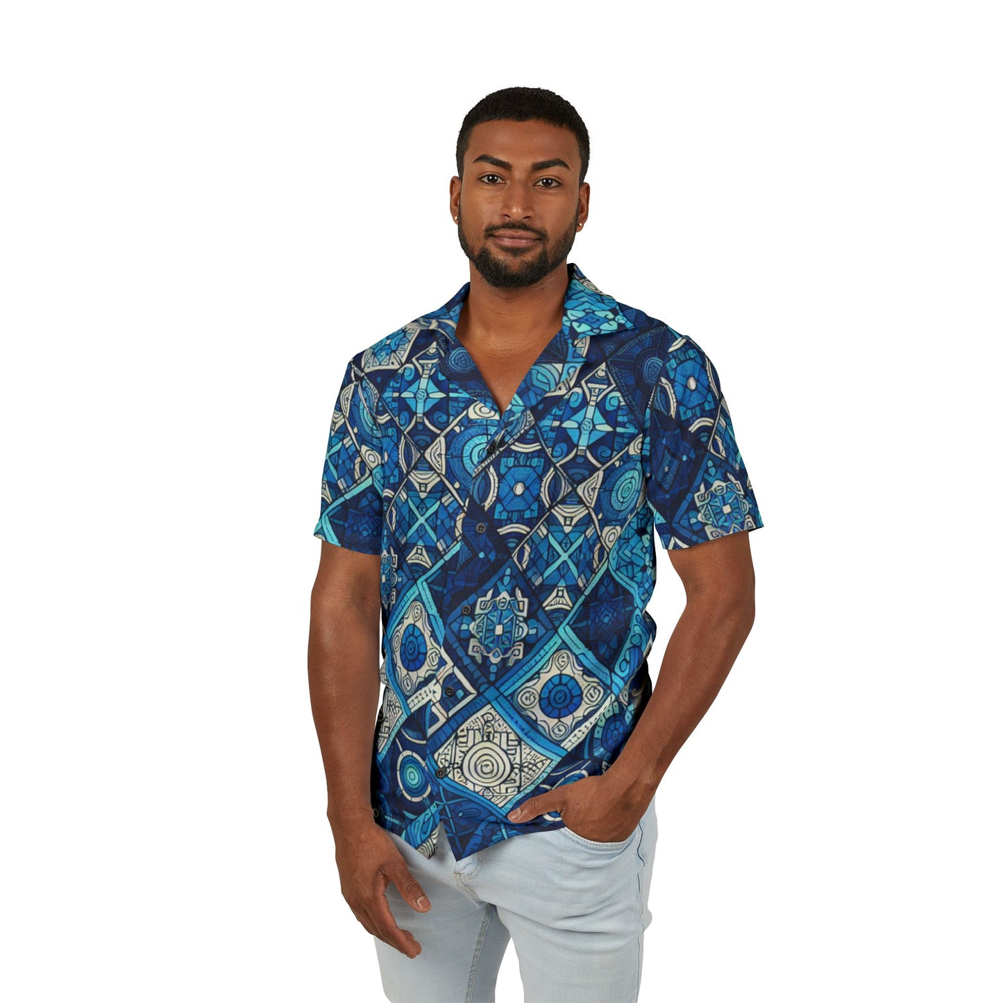 T-Shirt for Creative Minds - Men's Hawaiian Camp Shirt Design