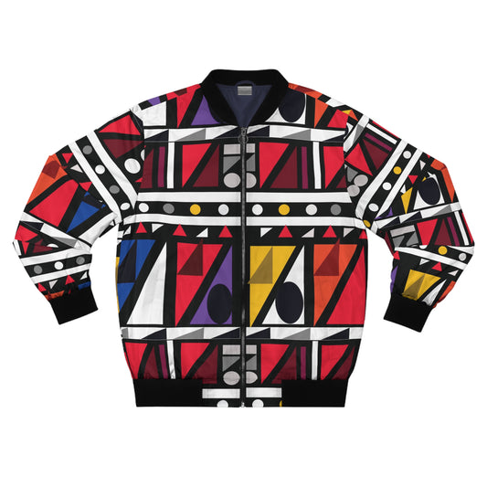 kente/geometric bomber jacket