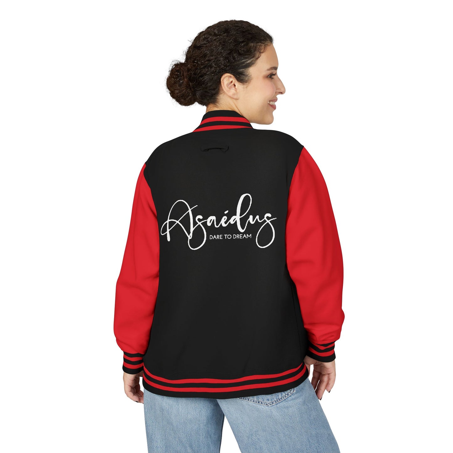 Letterman Jacket — "Asailous" Script Logo Varsity Jacket