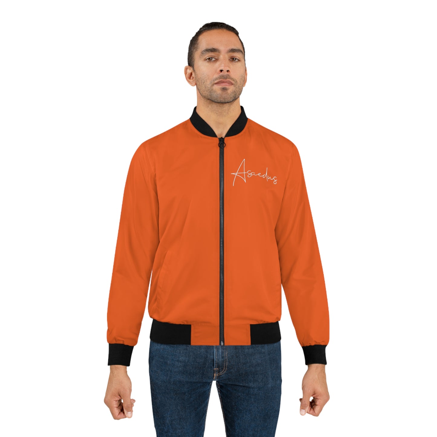 Artistic Text Bomber Jacket