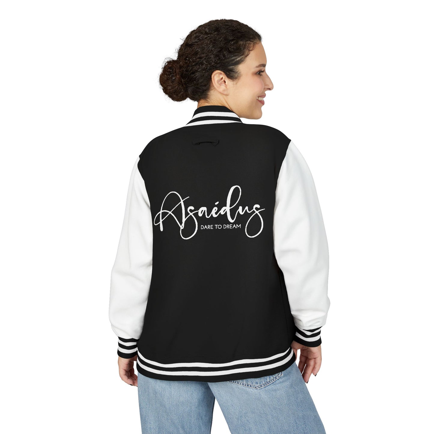 Letterman Jacket — "Asailous" Script Logo Varsity Jacket