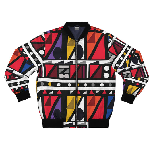 kente/geometric bomber jacket