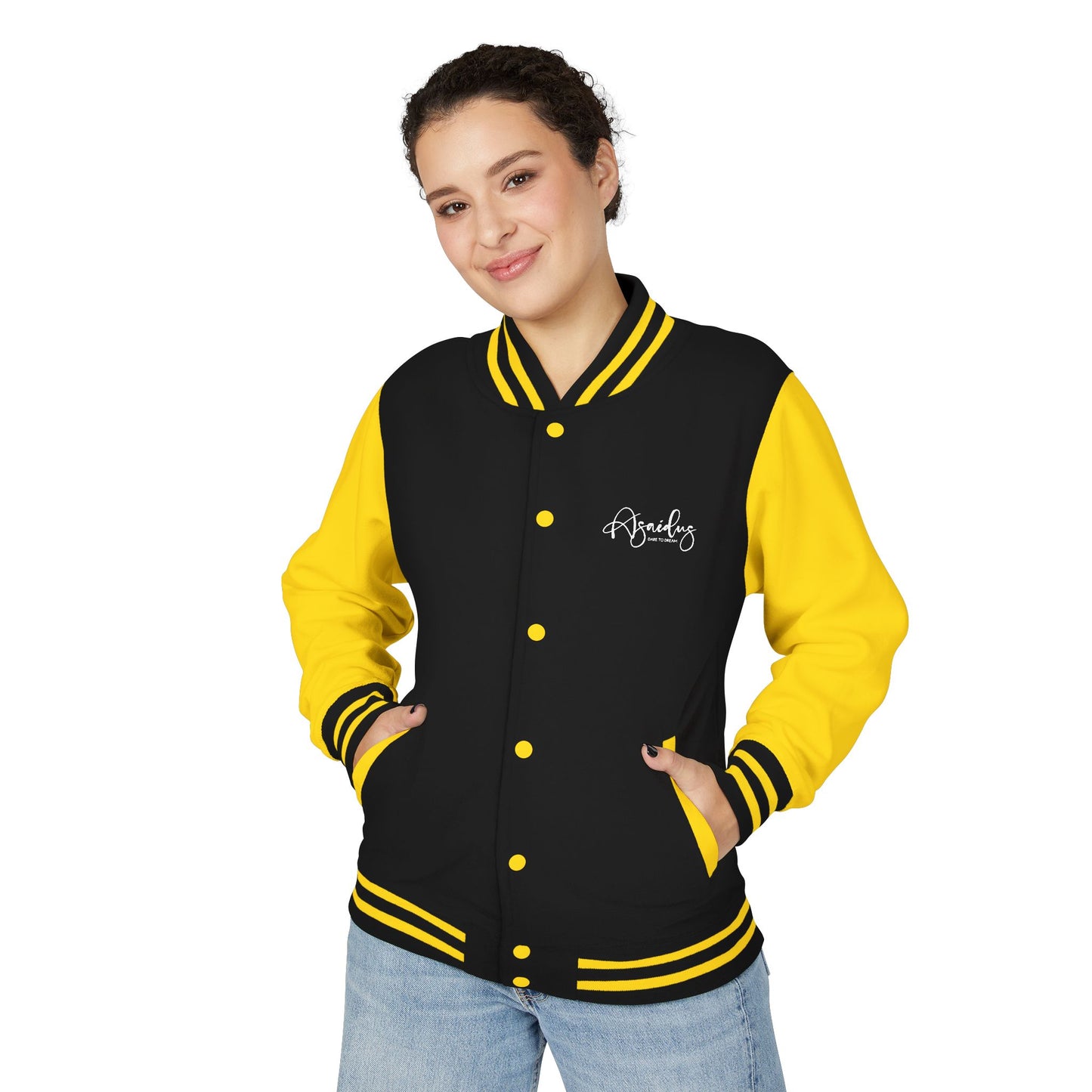 Letterman Jacket — "Asailous" Script Logo Varsity Jacket