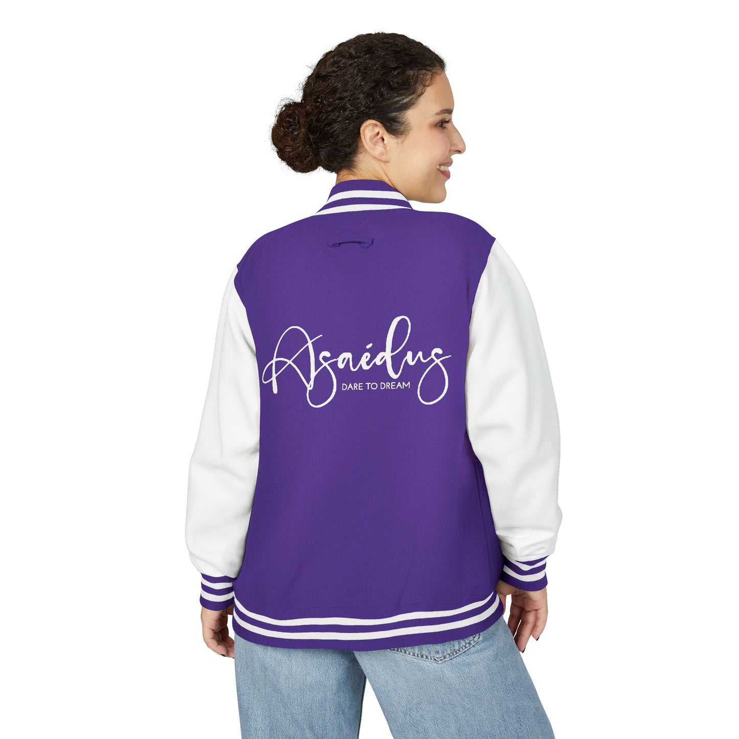 Letterman Jacket — "Asailous" Script Logo Varsity Jacket