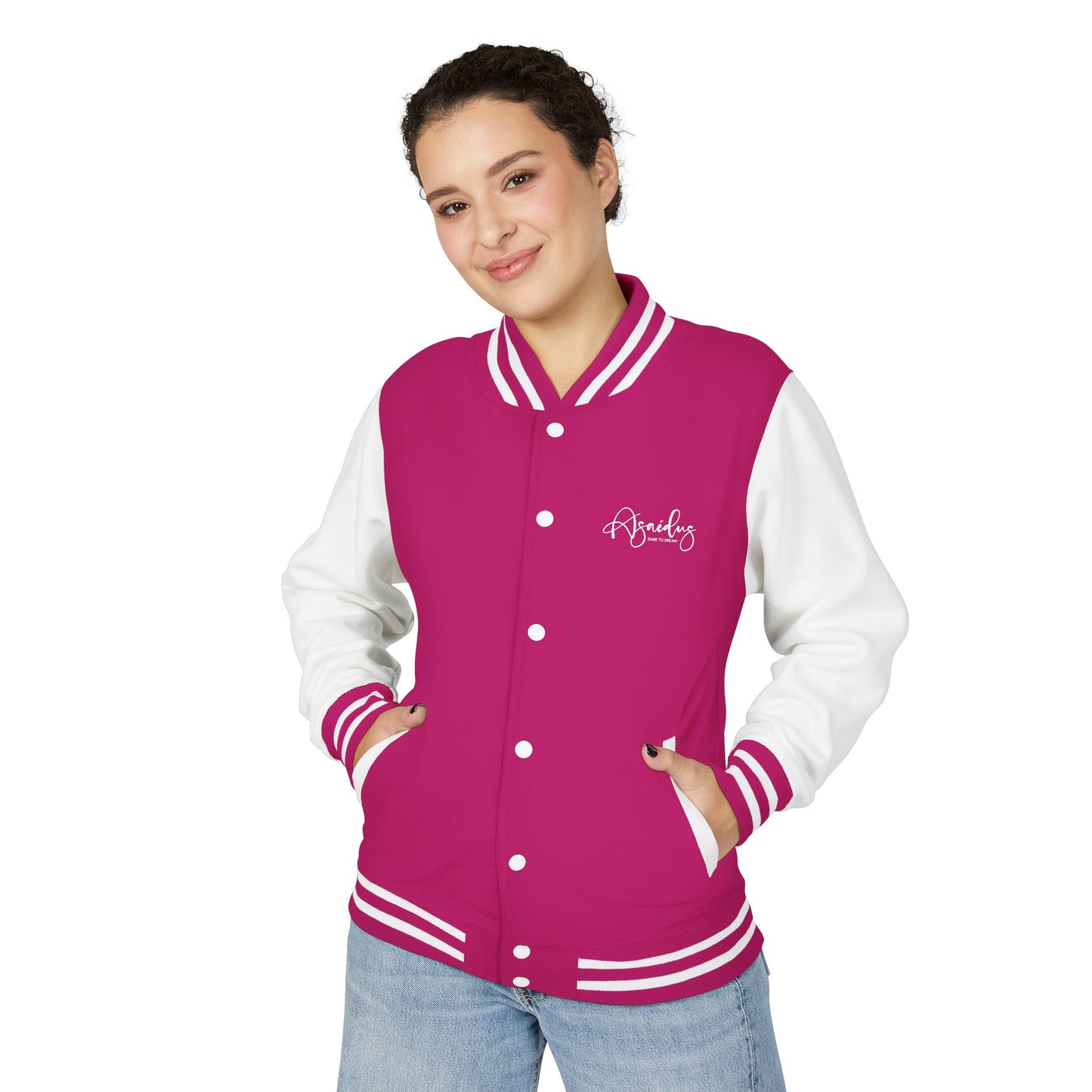 Letterman Jacket — "Asailous" Script Logo Varsity Jacket