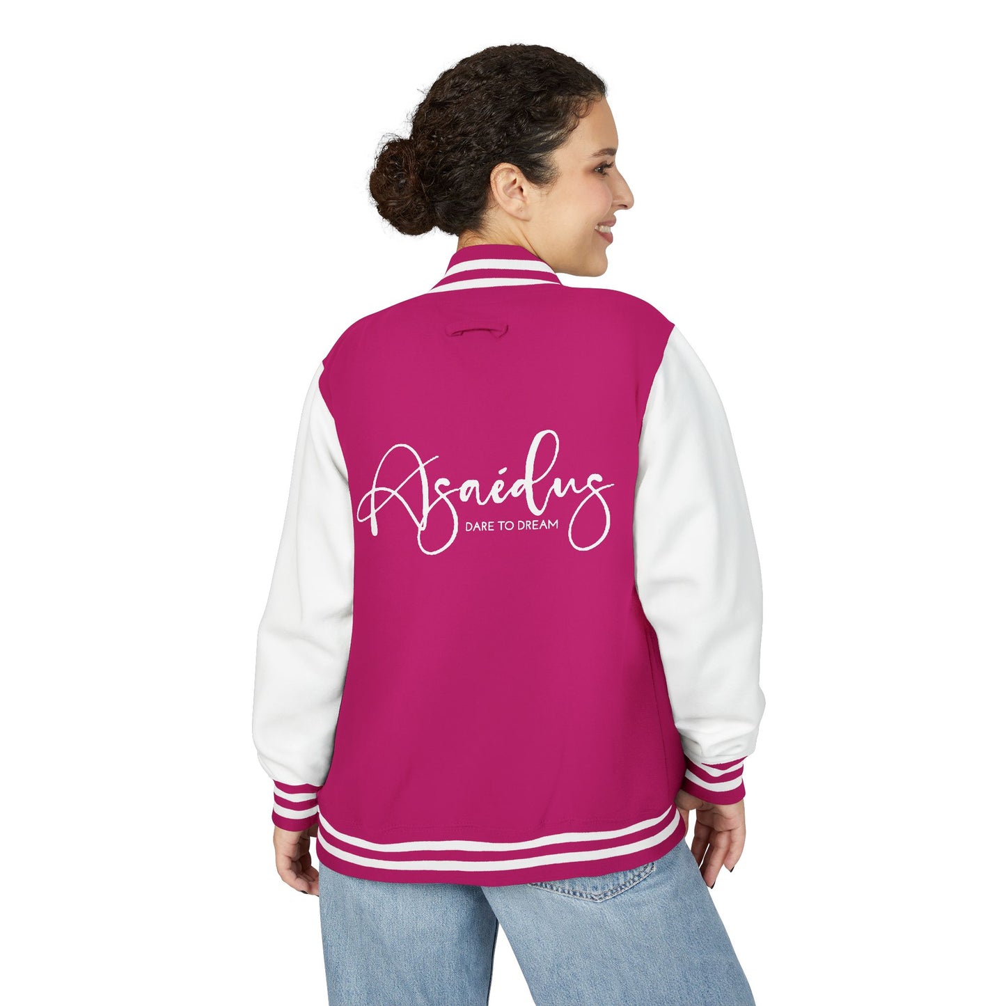 Letterman Jacket — "Asailous" Script Logo Varsity Jacket