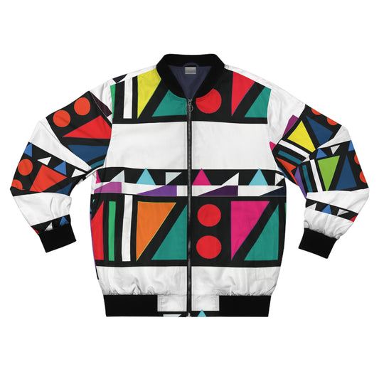 kente/geometric bomber jacket